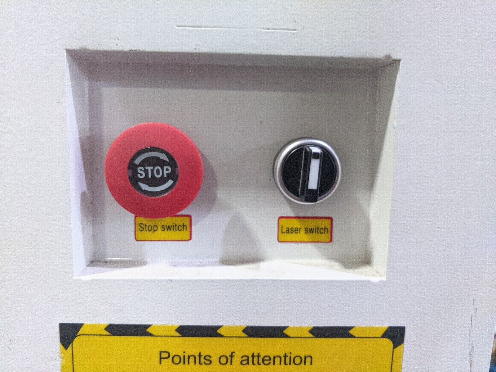 estop and laser switch